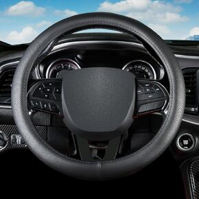 Car Steering Wheel Cover for Dodge Ram 1500 Ram 2500 Charger Challenger Durango Journey Promaster City Promaster Cargo Van, Universal Standard Size 14.5-15 inch Black Car Wheel Protector in Kuwait