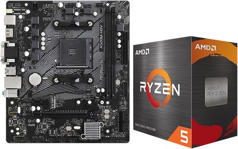 حزمة معالج سطح المكتب Micro Center AMD Ryzen 5 4500 6-Core 12-Thread غير مقفلة مع اللوحة الأم ASRock B450M/AC R2.0 AM4 AMD Micro ATX in Kuwait