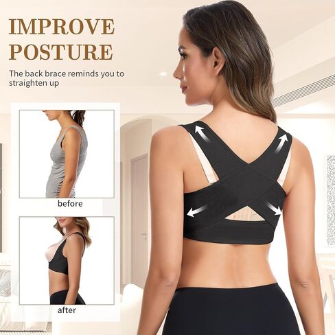 QWD Sleeveless Chest Brace Push up for Woemn Posture Corrector Back Shaper Vest Shapewear Tops in Saudi Arabia