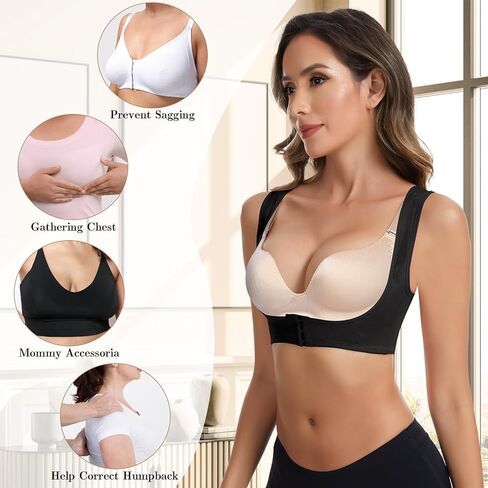 QWD Sleeveless Chest Brace Push up for Woemn Posture Corrector Back Shaper Vest Shapewear Tops in Saudi Arabia
