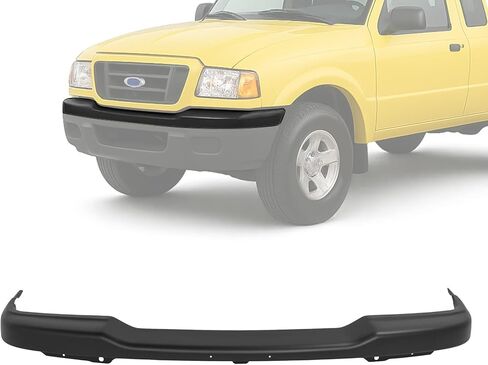 KUAFU Front Bumper Cover Compatible with 2001-2005 Ford Ranger Edge 2WD w/o Fog Lamps Replacement for 1L5Z17757BA FO1002369 Bumper Face Bar Chrome Silvery Steel in Saudi Arabia