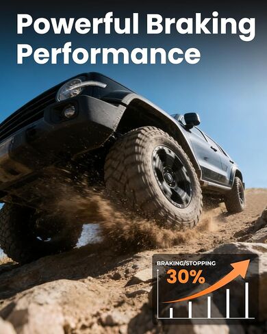 طقم الفرامل الأمامية MOTOREVO لـ F-150 - يناسب 2010-2014 (6 عروات فقط) و2015-2020 (جميع الموديلات) | دوارات عالية التحمل محفورة ومشقوقة لتبديد الحرارة والقطر بسرعة in Kuwait