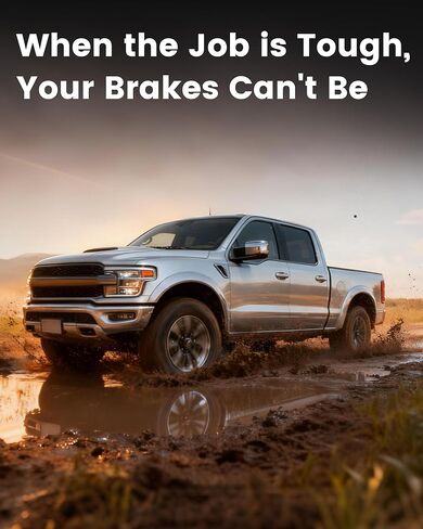 طقم الفرامل الأمامية MOTOREVO لـ F-150 - يناسب 2010-2014 (6 عروات فقط) و2015-2020 (جميع الموديلات) | دوارات عالية التحمل محفورة ومشقوقة لتبديد الحرارة والقطر بسرعة in Kuwait
