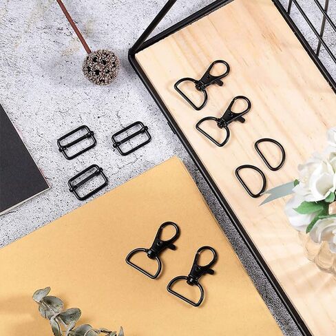 56Pcs Keychain Making Kit，Key Chain Clip Hooks Including Lobster Claw Clasps, D Rings & Slide Buckles, DIY Craft Supplies for Keychain, Lanyard, Purse Hardware and Jewelry Making, Mixed Color in Saudi Arabia