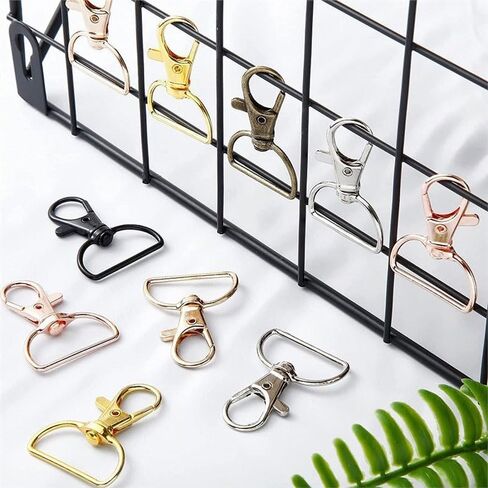 56Pcs Keychain Making Kit，Key Chain Clip Hooks Including Lobster Claw Clasps, D Rings & Slide Buckles, DIY Craft Supplies for Keychain, Lanyard, Purse Hardware and Jewelry Making, Mixed Color in Saudi Arabia