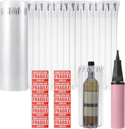 1 Roll Large Bubble Cushioning Wrap for Packing 12"x175'，Inflatable Air Pillows for Shipping & Moving Bottle Travel Protector Bags Heavy Duty Space Saving Box Filler Shipping Supplies with Pump in Kuwait