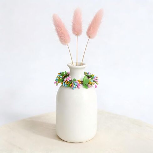 1Pcs Easter Wreath Decorative Eggs - Artificial Spring Door Wreath & Summer Floral Wreath for Easter Farmhouse, Wedding, Porch, Indoor & Outdoor Wall Home Decor (2.56-inch Diameter) in Saudi Arabia