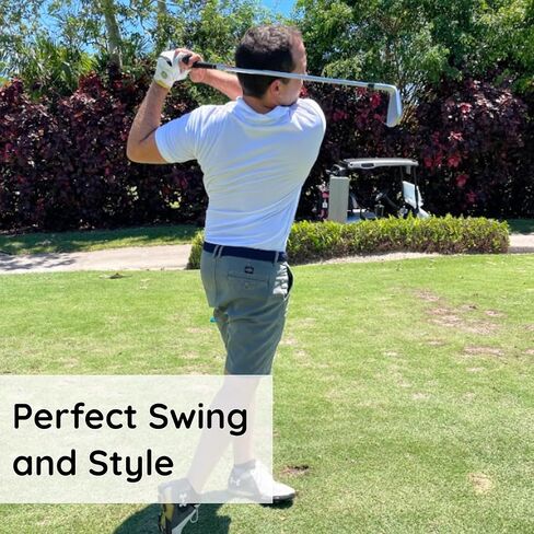 Golf Belts for Men - Classic Braided Belt for Jeans, Pants and Slacks, Gifts for Him (Blue) in Saudi Arabia