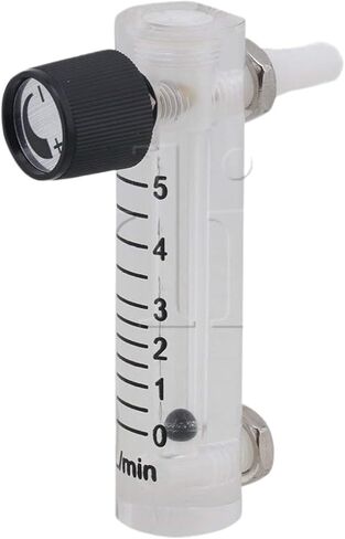 LZQ-3 0-5LPM Gas Oxygen Flow Meter With Control Valve Black+White in Saudi Arabia