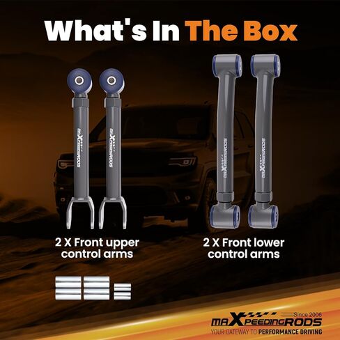 maXpeedingrods Adjustable 0-8" Lift Front Control Arms for Jeep Wrangler TJ Cherokee XJ ZJ, Upper and Lower w/wear-resistant Poly Bushing in Kuwait