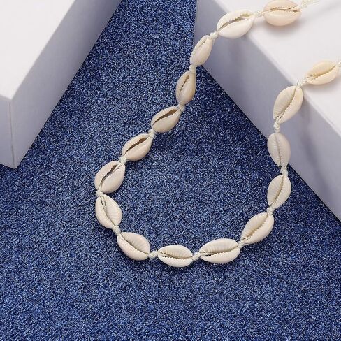 شل المختنق قلادة للنساء صدف قلادة Cowrie شل مطرز قلادة in Saudi Arabia
