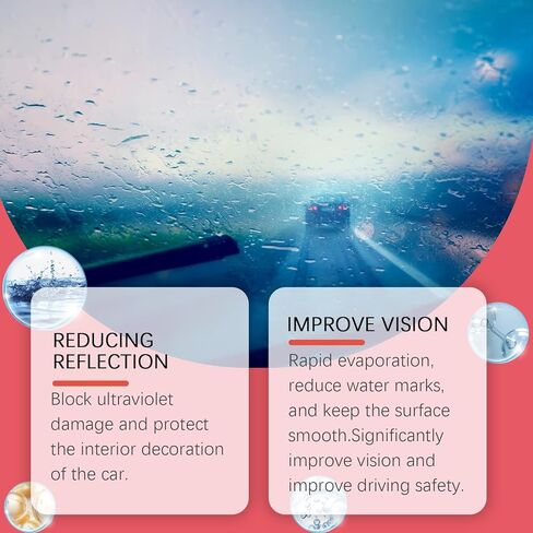 قطعتان من فرشاة تنظيف فيلم زيت السيارة 2026 - مزيل فيلم زيت زجاج السيارة، منظف النوافذ الفعال للزجاج الأمامي للسيارة، النوافذ الجانبية والسيارة، أداة تنظيف زجاج السيارات المتينة in Kuwait