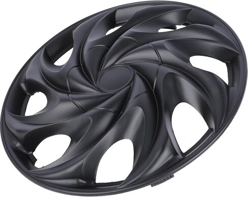 WOLFSTORM (4-Pack) Premium 15" Wheel Rim Cover Hubcaps OEM Style Replacement Snap On Car Truck SUV Hub Cap - 15 Inch Set, Abs,Steel, Acrylonitrile Butadiene Styrene(Matte Black) in Saudi Arabia