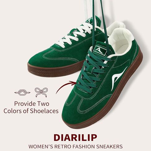 Women's 2026 Fashion Sneakers - Classic Retro Comfortable Tennis Skate Shoes - Lightweight Lace up Casual Trainers in Saudi Arabia