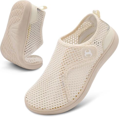 Scurtain Womens Water Shoes Comfortable Wide Barefoot Walking Shoes Quick-Dry Beach Pool Shoes Summer Breathable Casual Flat Sandals in Kuwait