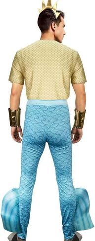 تريتون زي حورية البحر الأب تأثيري بوسيدون ملابس الملك الأمير ولي العهد المعصم الدعاوى هالوين الحزب in Kuwait