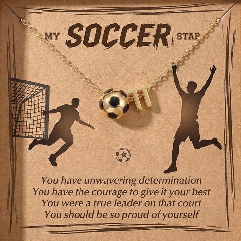 قلادة سينتيريا لكرة القدم للنساء بقلادة عدد إكسسوارات رياضية مجوهرات لأعياد الميلاد وعيد الميلاد وعيد الحب والتخرج in Kuwait