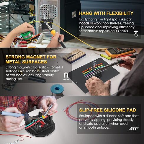 محطة لحام الأيدي المساعدة بقاعدة فولاذية شديدة التحمل، وسادة سيليكون مضادة للانزلاق، مجموعة ملحقات مغناطيسية تزيد عن 10 مرات، مصباح مكبر 10 مرات 5 مرات، أداة لحام يدوية ثالثة لنمذجة صناعة المجوهرات المصنوعة من ثنائي الفينيل متعدد الكلور in Kuwait