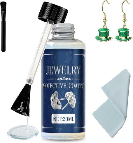 Jewelry Protective Coating, Jewelry Sealant Forming an Efficient Isolation Barrier Invisible Protection Scratch-Resistant for Earrings Necklaces Bracelets Watches, 20ml in Kuwait