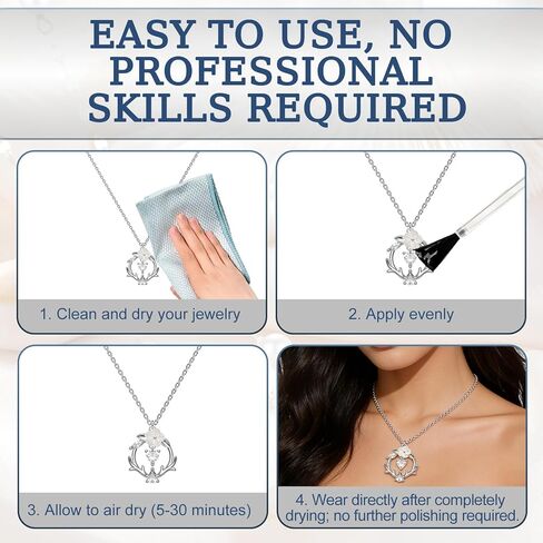 Jewelry Protective Coating, Jewelry Sealant Forming an Efficient Isolation Barrier Invisible Protection Scratch-Resistant for Earrings Necklaces Bracelets Watches, 20ml in Kuwait