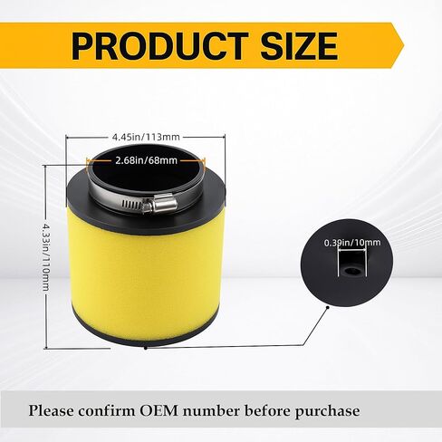 Foam Air Filter – Fits for Honda TRX350 Rancher, TRX400 Rancher & TRX450 Foreman (2000–2006) – Replaces 17254-HN5-670 in Kuwait