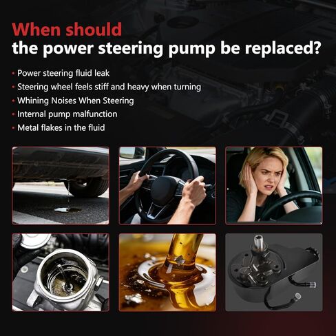 HYR Power Steering Pump with Reservoir Compatible with 1996-2017 Chevrolet GMC Silverado 1500 Classic Silverado 2500 Suburban 3500 HD Sierra 1500 Cadillac AM General Hummer H 2 Replace # 20-8739 in Saudi Arabia