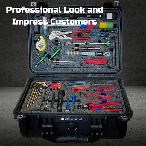 ONREVA Tool Box Foam 20x16x1 inch 3Pack, Foam Inserts for Cases, Polyethylene Storage Sheets for Toolbox Hard Case, Tool Shadow Insert, Kaizen Organizer Sheet, Black with Red in Kuwait