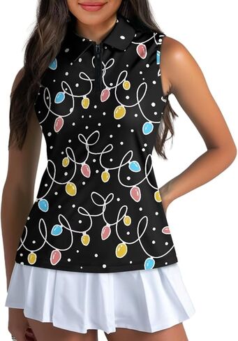 Belidome Women's Sleeveless Golf Shirts Quarter Zip Athletic Outfit Tank Shirt Quick Dry Tummy Control Tee in Saudi Arabia
