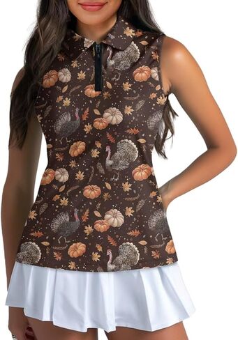 Belidome Women's Sleeveless Golf Shirts Quarter Zip Athletic Outfit Tank Shirt Quick Dry Tummy Control Tee in Saudi Arabia