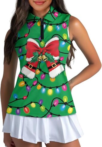 Belidome Women's Sleeveless Golf Shirts Quarter Zip Athletic Outfit Tank Shirt Quick Dry Tummy Control Tee in Saudi Arabia