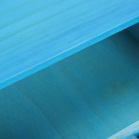 DOITOOL Wooden Monitor Stand with Pull Out Storage Drawer for Desk Organization, Rustic Computer Monitor Riser Suitable for Home and Office, Single Drawer Mediterranean Blue in Kuwait