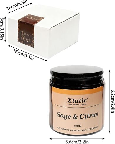 شموع معطرة للنساء (عبوة من 4 قطع) في مرطبانات بنية، مجموعة شموع للعلاج العطري تحترق لمدة 100 ساعة للمنزل وغرفة النوم والحمام | شموع معطرة للمنزل والأصدقاء in Saudi Arabia