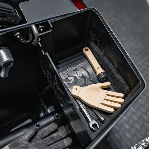 4" Depth Saddlebag Organizer Tool Box For Touring 2024 2025 CVO Road Glide FLTRXSE,FLTRX,FLTRXSTSE Street Glide FLHX,CVO Street Glide FLHXSE Motorcycle Left & Right Tray Top Shelf storage box in Kuwait