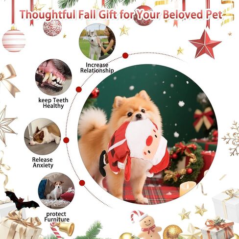 ألعاب بينجبيت للكلاب - عبوتان بدون حشوة لعبة الهالوين للكلاب، لعبة تفاعلية مع كرة تصدر صوتًا وورق مجعد، متعة فائقة تجعل الحيوانات الأليفة مشغولة طوال الوقت، للكلاب الصغيرة والمتوسطة والكبيرة in Kuwait