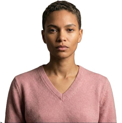 NPIA Certified Original 100% Pure Cashmere V-Neck Sweater Women | 2-Ply 16 Micron Fine Knit | Lightweight Luxury Pullover in Kuwait