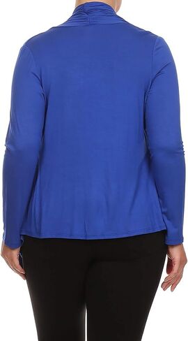 Women's Plus Size Lightweight Long Sleeve Solid Open Cardigan in Saudi Arabia
