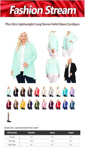 Women's Plus Size Lightweight Long Sleeve Solid Open Cardigan in Saudi Arabia