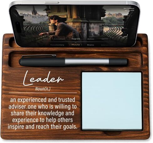 Leader Bosses Day Gifts for Women Men Manager Funny Office Decor for Women Wooden Sticky Note Holder National Boss Day Decorations Gifts for Leader Men Manager Coworker Office Desk Decor A 04 in Saudi Arabia