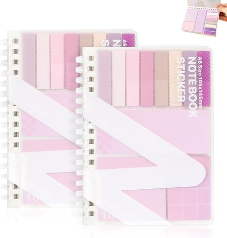 2 Pack Multi-Functional Sticky Note Set with Bible Tabs 440 Transparent Post it Notes 120 Page Notebook for Bible Study Office Supplies (Blue) in Kuwait