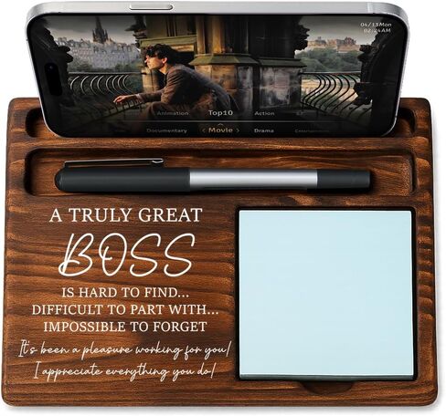 Leader Bosses Day Gifts for Women Men Manager Funny Office Decor for Women Wooden Sticky Note Holder National Boss Day Decorations Gifts for Leader Men Manager Coworker Office Desk Decor A 04 in Saudi Arabia