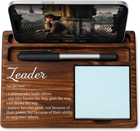 Leader Bosses Day Gifts for Women Men Manager Funny Office Decor for Women Wooden Sticky Note Holder National Boss Day Decorations Gifts for Leader Men Manager Coworker Office Desk Decor A 04 in Saudi Arabia