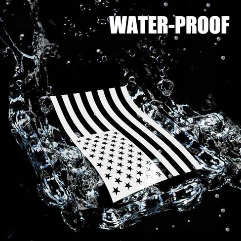 Die Cut Subdued Matte White American Flag Sticker 3" X 5" Tactical Military Flag USA Decal Great for Car, Hard Hat. Car Vinyl Window Bumper Decal Sticker (1 Pair) in Kuwait