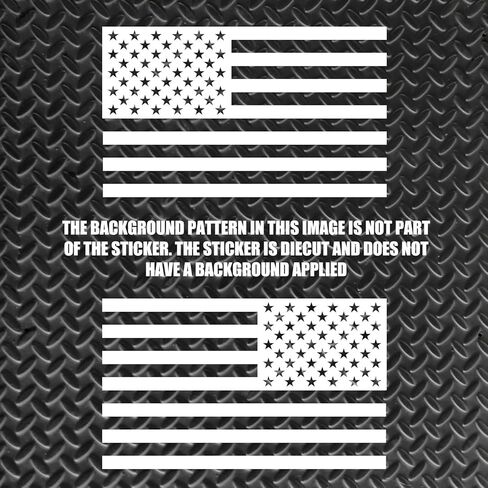 Die Cut Subdued Matte White American Flag Sticker 3" X 5" Tactical Military Flag USA Decal Great for Car, Hard Hat. Car Vinyl Window Bumper Decal Sticker (1 Pair) in Kuwait