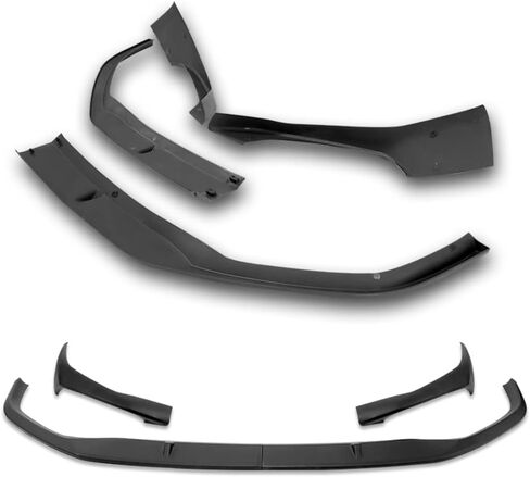 Q1-TECH, Front Bumper Lip fit for Compatible with 2021-2023 BMW 5-Series 530e 530i 540i 550i G30 M-Sport Bumper Only, Front Bumper Lip Spoiler Air Chin Body Kit Splitter, Unpainted Matt Black ABS in Saudi Arabia