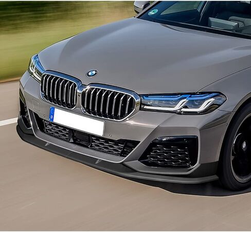 Q1-TECH, Front Bumper Lip fit for Compatible with 2021-2023 BMW 5-Series 530e 530i 540i 550i G30 M-Sport Bumper Only, Front Bumper Lip Spoiler Air Chin Body Kit Splitter, Unpainted Matt Black ABS in Saudi Arabia