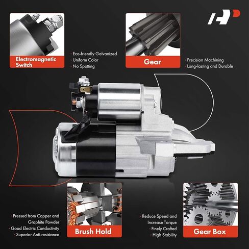 A-Premium Starter Motor Compatible with Mazda 6 2003-2008 2.3L, 6 2009-2010 2.5L, 12V 1.4KW 11 Teeth Clockwise in Saudi Arabia