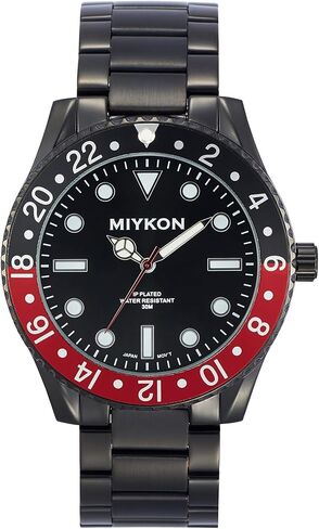 Miykon Dive Watches for Men | Casual Sports Analog Watch Men with Ion Polished Stainless Steel Bracelet | Luminous Hands, Scratch Resistant Glass, Japanese Quartz, 100ft Water Resistant in Kuwait