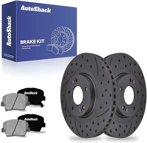 AutoShack Front Vented Brake Rotors + Ceramic Pads 6-PC Brake Kit Replacement for 2016-2020 Kia Sorento 2016-2018 Hyundai Santa Fe Sport 12.6" (320 mm) in Saudi Arabia