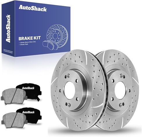 AutoShack Front Vented Brake Rotors + Ceramic Pads 6-PC Brake Kit Replacement for 2016-2020 Kia Sorento 2016-2018 Hyundai Santa Fe Sport 12.6" (320 mm) in Saudi Arabia