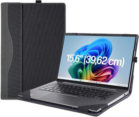 حافظة كمبيوتر محمول لجهاز HP OmniBook 3 مقاس 15.6 بوصة للكمبيوتر المحمول Next Gen AI PC 15-fn/15z-fn، غلاف حقيبة واقية من جلد البولي يوريثان قابل للفصل (وردي) in Saudi Arabia